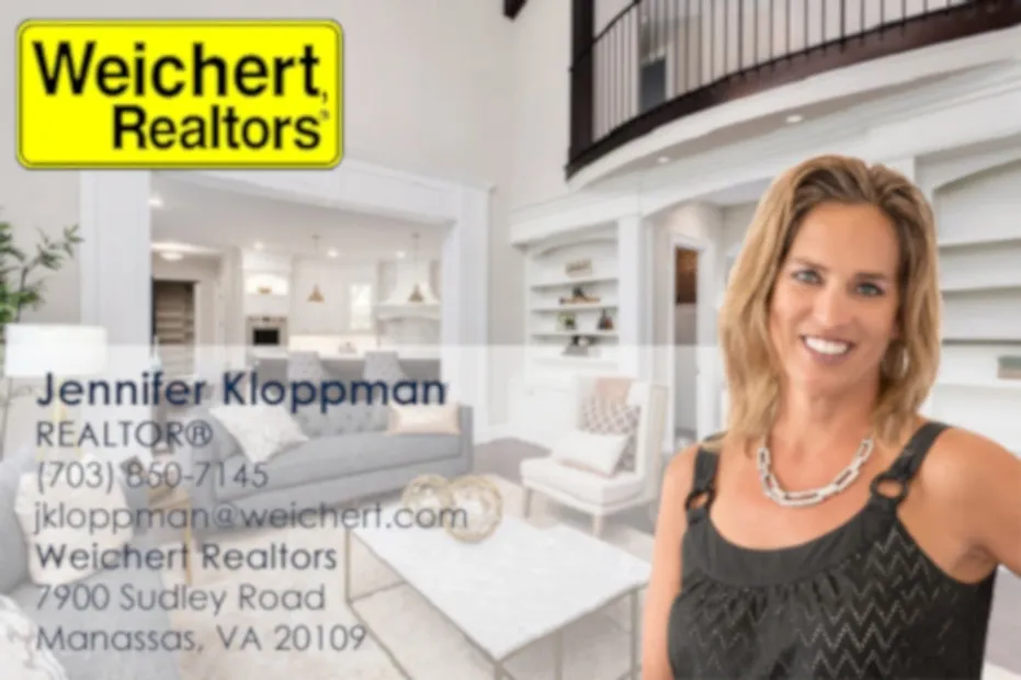 picture advertising Jennifer Kloppman as a Weichert realtor