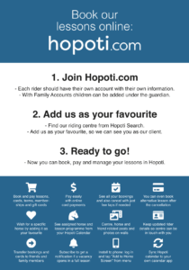 picture showing how to make an account and book through Hopoti