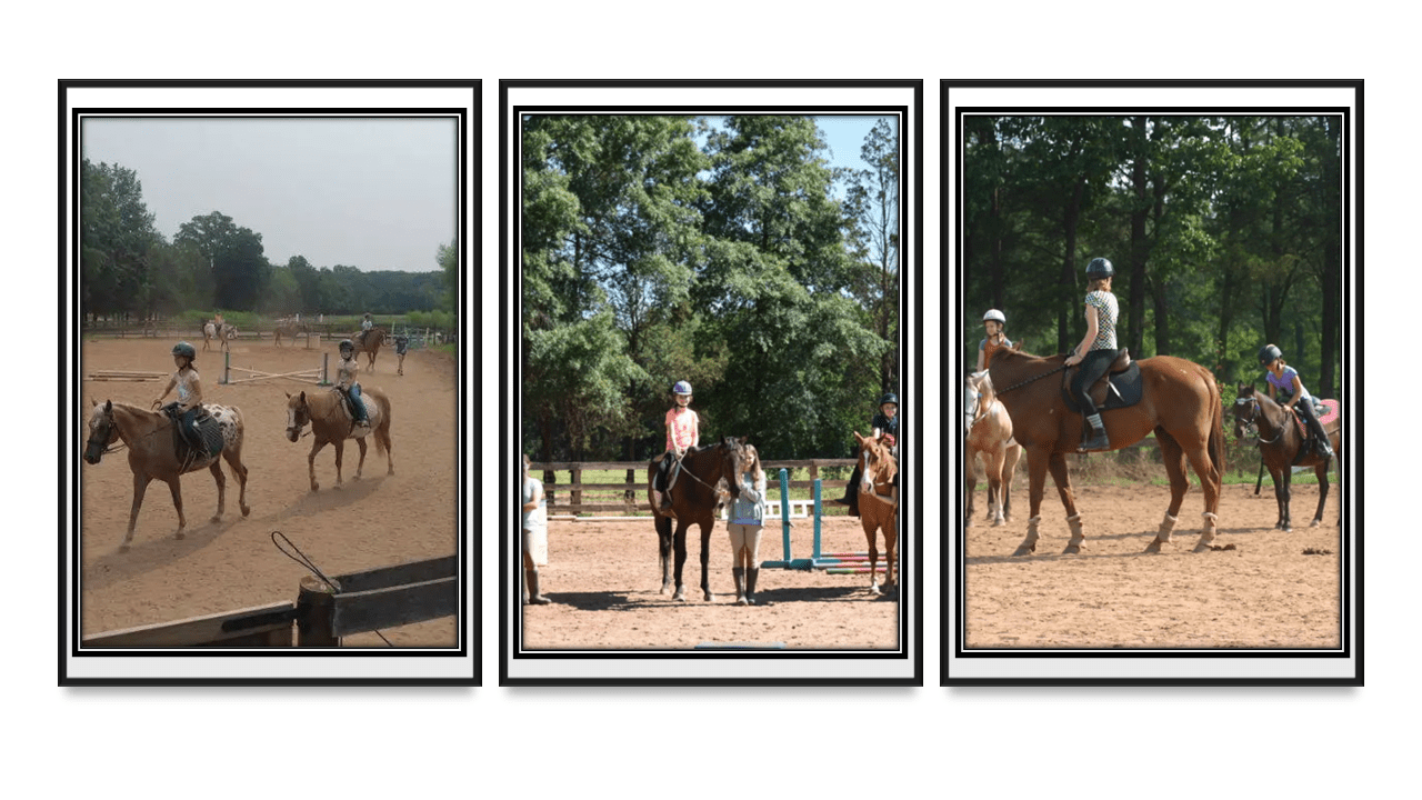 Images of various campers during Horseback Riding Camps