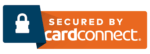picture of a lock and the words "Secured by cardconnect"