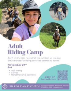 flyer for adult riding camp