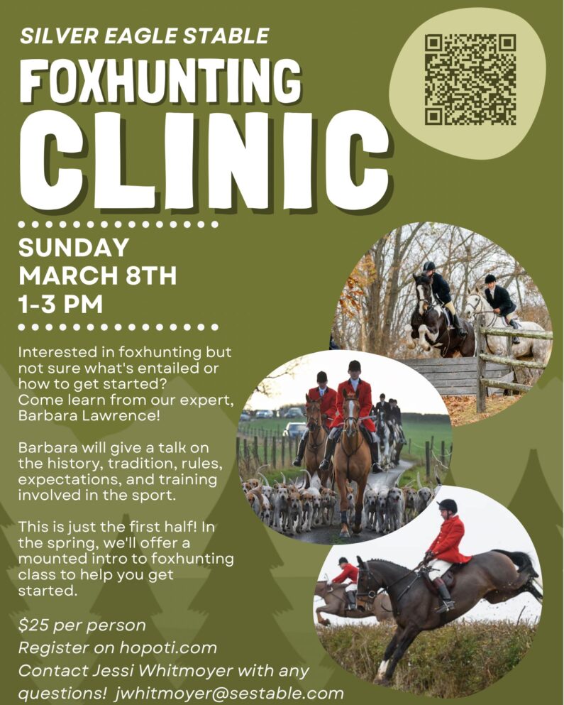 flyer for foxhunting clinic march 8