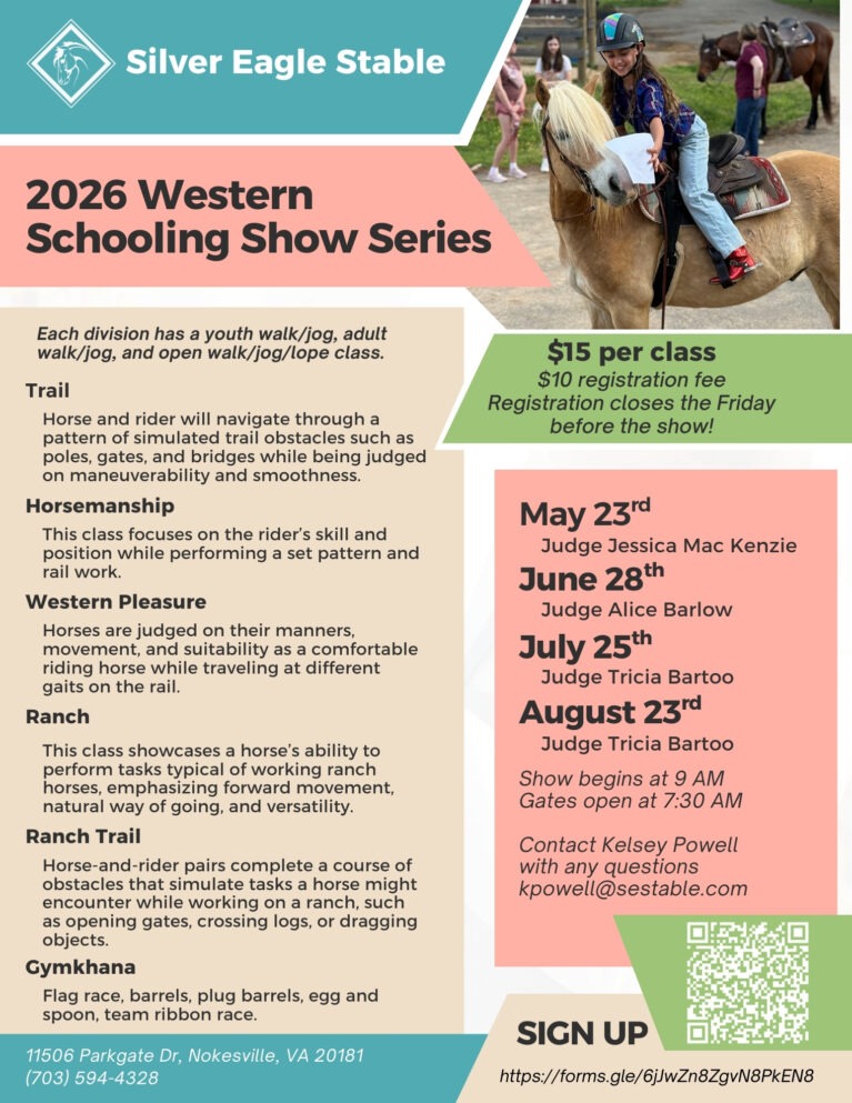 western schooling show series flyer for 2026