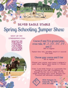 flyer for spring schooling jumper show
